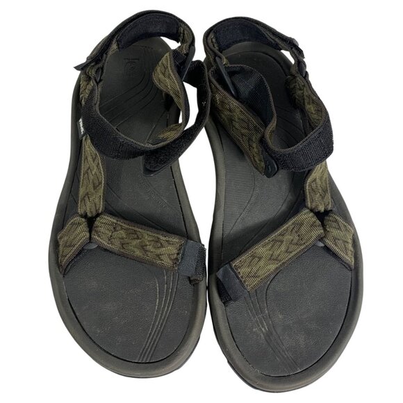 TEVA S/N 4156 Sports Hiking Sandals Adjustable Straps - Green/Black Mens Size 10 - Picture 3 of 7